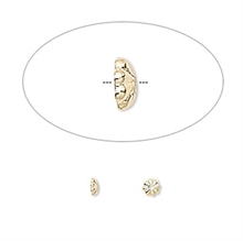 Perleskål, med riller, 3x1 mm, FG, 10 stk